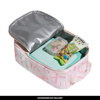 adidas Kids Santiago Lunch Bag for Girls & Boys – Insulated Cooler Lunchbox, 8L - color: 4.0/Bow Print Pink Tint/ Pink Tint