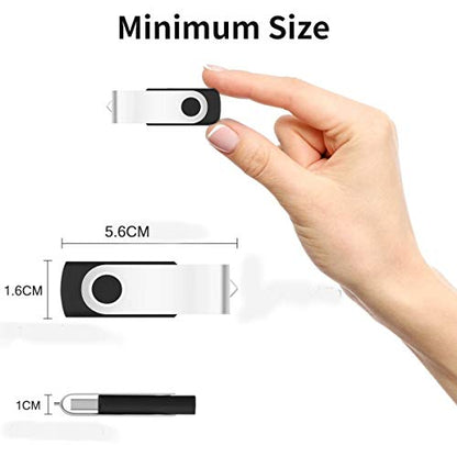 50-Pack of 8 GB Bulk Flash Drive EASTBULL FAT32 Thumb Drives Pack (Black) | Metal Thumb Drives 8G Bulk USB Drives Pack with 50 Lanyards for Data Storage - size: 8GB, style: 50Pack