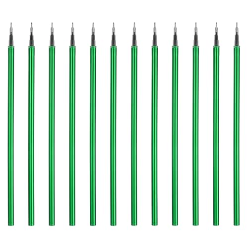 PATIKIL 12Pack 0.5mm Gel Pen Refills for Coloring, Medium Point Gel Ink Pens Refills for Coloring Book Drawing Art Supplies Scrapbook Journaling, Green - color: Green