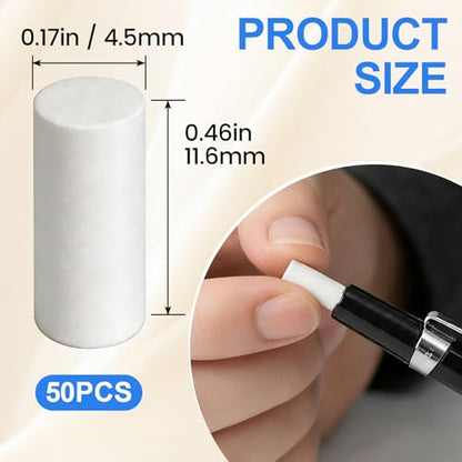 50 PCS Mechanical Pencil Eraser Refills, 4.5 * 12mm Traceless Refill Erasers for Mechanical Pencils, White Universal Erasers Replacement for Propelling Pencils Office Notebook