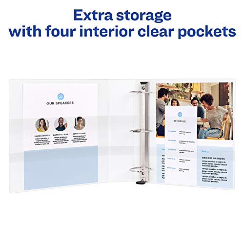 Avery Heavy-Duty View 3 Ring Binder, Extra Wide, 2" EZD Rings, 1 White Binder (01320) - size: 2"