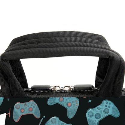 AMARY 13" 13.3" laptop sleeve chromebook case adjustable shoulder strap with handle accessory pocket (Games-1) - color: Games-1