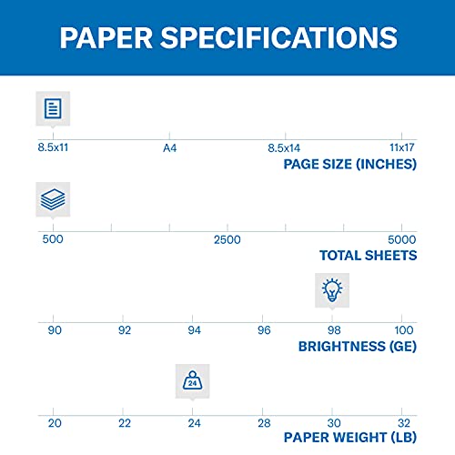 Hammermill Premium Laser Print Paper, 24 lb Copy Paper, 8.5 x 11 Letter Size, 3 Hole - 1 Ream (500 Sheets) - 98 Bright - size: 1 Ream | 500 Sheets, style: 3 Hole (8.5x11)