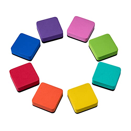 Dry Erase Erasers, 40 Pack Magnetic Whiteboard Dry Erasers | Chalkboard Cleaner Wiper for Kids and Classroom Teacher Supplies Home and Office, 8 Color - color: 40 Pack-8 Color