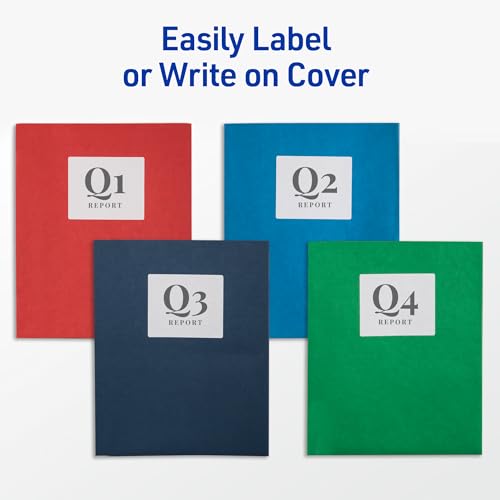 Avery Two Pocket Folders with 3 Prong Fasteners, Holds 70 Sheets, 25 Green Folders (47977) - color: Green