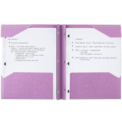 Five Star 2-Pocket Folder, Plastic Folder with Stay-Put Tabs and Prong Fasteners, Holds 8-1/2" x 11" Paper, Amethyst Purple (38750) - color: Purple, size: 1 Count (Pack of 1)