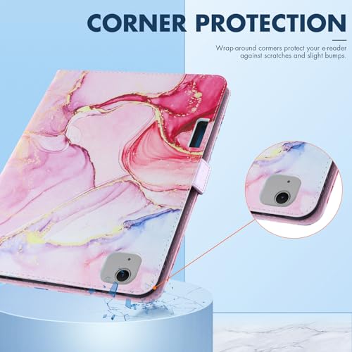 Dteck for iPad Air 13-inch Case 2024,iPad Case 12.9" Pro 6th/5th/4th/3rd Gen 2022/2021/2020/2018,Premium PU Leather Folio Stand Cover with Pencil Holder Auto Wake/Sleep Protective Cases,Purple Marble - color: 01 Purple Marble
