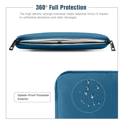TiMOVO 9-11" Tablet Sleeve Bag, Peacock | Fit iPad 11" A16 2025 / 10.9"/10.2" / Air 11" 5/4 Gen / Galaxy Tab A9+/A11Plus 11", Fit Smart Keyboard - color: Peacock Blue, size: 9-11 Inch