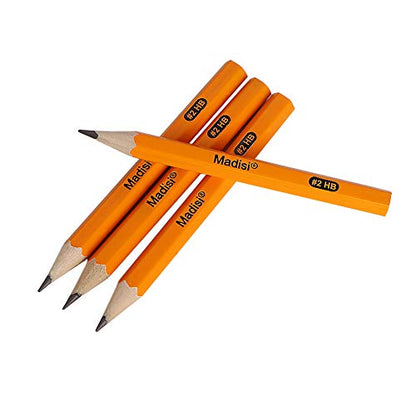 Madisi Golf Pencils, #2 HB 3.5" Mini Pencils, Pre-Sharpened, 864 Count | 6 Boxes, Short Pencils Bulk, Small Half Pencils for Kids