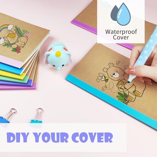 100 Pack A5 Colorful Ruled Lined Mini Notebook Journals Bulk, Soft Cover Kraft Composition Notepad Memo Cuadernos for Girls, Students, Traveler, Note Taking, School Supplies | soft cover kraft mini notebooks for students, girls, travelers, school supplies