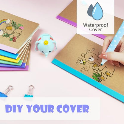 100 Pack A5 Colorful Ruled Lined Mini Notebook Journals Bulk, Soft Cover Kraft Composition Notepad Memo Cuadernos for Girls, Students, Traveler, Note Taking, School Supplies | soft cover kraft mini notebooks for students, girls, travelers, school supplies