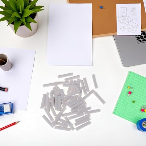 50Pcs Mechanical Pencil Eraser Refills, White Cylindrical, 5 x 25mm for School Office Sketching