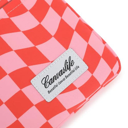 Canvaslife Patten Laptop Sleeve 14 inch 14.0 inch Laptop case Bag (Pink Check) - color: Pink Check, size: 14 inch / 14.0 inch