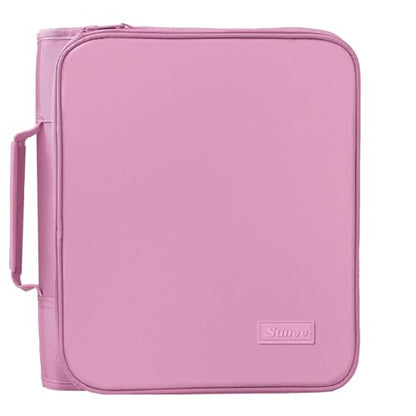 SUNEE Zippered Binder Bag with Handle, 2-Inch 3-Ring O-Ring, 500-Sheet Capacity, Includes Zip Pocket, 5-Tab Expanding File Folder, Multi-Pocket Organizer Binder for Middle School, Grape Purple - color: Grape Purple