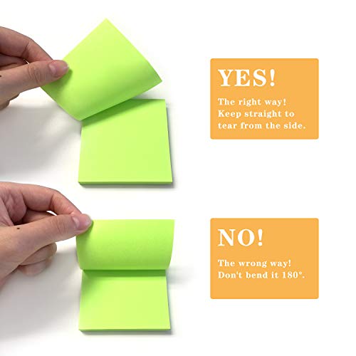 Phthdoty 8 Pads Pop Up Sticky Notes 3x3 Refills Bright Colors Self-Stick Notes Pads Super Adhesive Sticky Notes Great Value Pack - color: 8 Pads-pop Up
