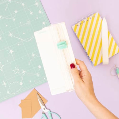 Craftelier - Paper Trimmer and Score Board for Paper Crafts | Mini Cutting Board Tool for Scrapbooking Supplies | Card Making, Small Business Essentials | Size 3.5 x 6.7 inches - size: 3.5 x 6.7 inches