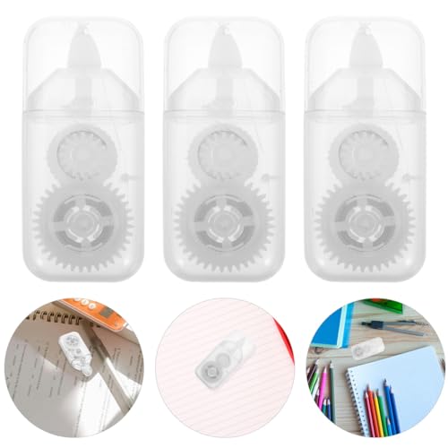 6 Pcs Correction Tape for Students Portable Out Tape with Translucent Dispenser Easy to Use for School Supplies and Writing Correction 2.67X1.18X0.59In White