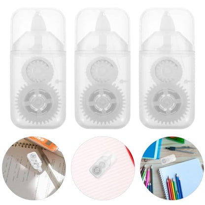 6 Pcs Correction Tape for Students Portable Out Tape with Translucent Dispenser Easy to Use for School Supplies and Writing Correction 2.67X1.18X0.59In White