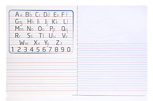 Mintra Primary Composition Notebook, 4 Pack, Blue Cover, 80 Sheets, 7.5in x 9.75in, 1/2 Sheet, Ruled with Drawing Area, Flexible Hardcover Journal, Grades K-2, School & Home Use - color: Primary Ruled, size: 4 Pack
