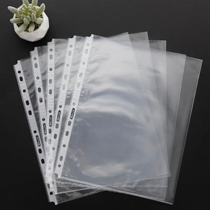 BAZIC Sheet Protectors Economy, Fit 8.5x11 Inch Paper, 11 Hole Clear Plastic Sleeves Ring Binder Sheets, Archival Safe (10/Pack), 1-Pack | letter size, economy weight top-loading sheet protectors, acid-free poly, Fit 3-ring binders, Clear front and back,