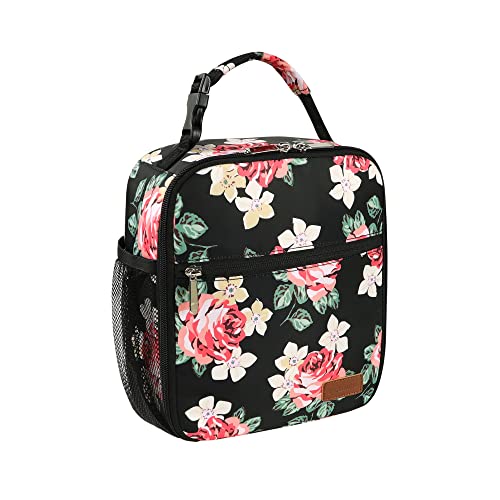 Femuar Lunch Box for Men Women Adults Small Lunch Bag for Office Work Picnic - Reusable Portable Lunchbox, Penoy Flower - color: Penoy Flower