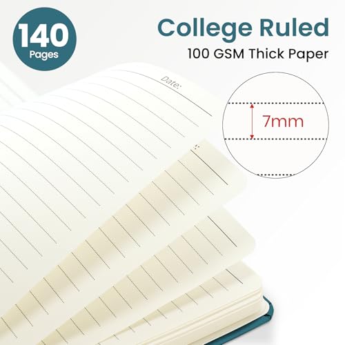 ZOTIA Lined Spiral Journal for Women, A5 Aesthetic Hardcover Notebook for Work, School & Note Taking, Pretty College Ruled Journal, 140 Pages, 6" x 8", Botanic Jewel - color: V-Botanic Jewel