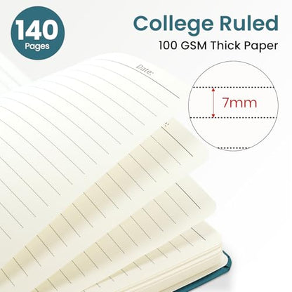 ZOTIA Lined Spiral Journal for Women, A5 Aesthetic Hardcover Notebook for Work, School & Note Taking, Pretty College Ruled Journal, 140 Pages, 6" x 8", Botanic Jewel - color: V-Botanic Jewel