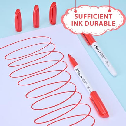Red Permanent Markers Bulk, 75 Count, Quick Drying and Fade Resistant, Fine Point Marker works on Paper, Plastic, Metal, Wood, Perfect for Classroom, Home, Office - size: 1 Count (Pack of 75)