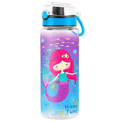 Cute Water Bottle for School Kids Girls, BPA FREE Tritan & Leak Proof & Easy Clean & Carry Handle, 23oz/ 680ml (Mermaid 2) - color: Mermaid 2