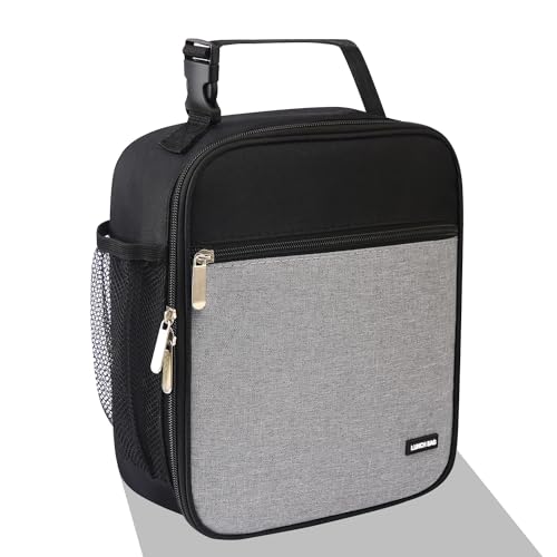 Lovoeo Lunch box Lunch bag for men women Insulated Lunchbox Lunch bags for Work Picnic Travel (Thicken grey) - color: Thicken grey