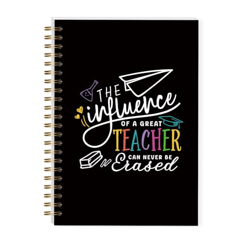 LRVSYUIN Teacher Spiral Notebooks, Teacher Journal for Back to School Classroom Supplies, Teachers Appreciation Gift for Graduation Retirement (B05) - style: The Influence of Great Teacher