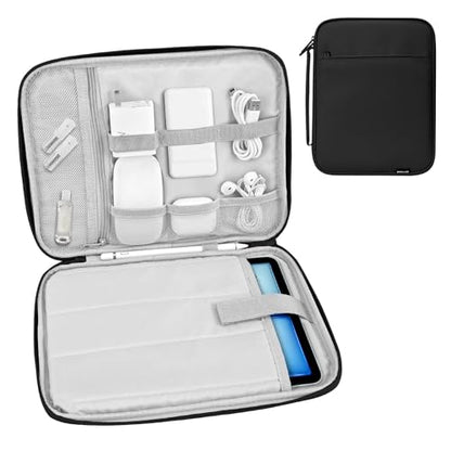 Dadanism 9-11 Inch Tablet Sleeve Padded Carrying Case with Handle, Protective Travel Bag for iPad A16 11" 2025, iPad Air M4/Pro M5 11", iPad 10th Gen 10.9", iPad 10.2", Galaxy Tab A11+ 11", Black - color: Black