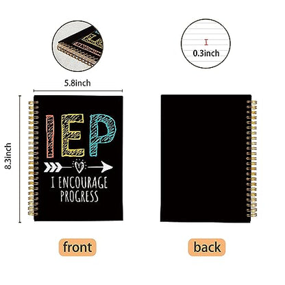 VNWEK Special Education Teacher Gifts,Teacher Notebook,IEP Teacher Gifts,IEP Teacher Must Haves,IEP I Encourage Progress,Special Education Teacher Spiral Notebook Journal 5.5x8.3 Inch - color: jsj-notebook-1