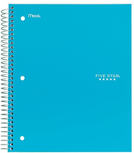 Five Star Wirebound Notebook, College Ruled, 1 Subject, 100 Sheets, 1 Notebook, Assorted Colors (Pack of 4)
