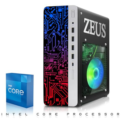TechMagnet Zeus Pro 8 Gaming Desktop PC, Intel i5, GT 1030, 8GB ARGB RAM, 256GB SSD+1TB HDD, 22 Inch Monitor, RGB Keyboard Mouse, Speaker, Headphone, USB WiFi BT, Webcam, Win 11 (Renewed) - color: 22 Inch, size: 256GB SSD / 1TB HDD