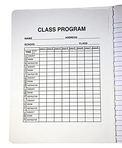 School Smart Hard Cover Ruled Composition Book, 9-3/4 x 7-1/2 Inches, 100 Sheets
