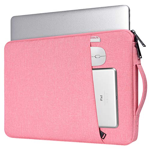 Laptop Case 13.3 inch, 13 inch Laptop Sleeve Compatible with HP Acer ASUS, Dell Latitude, Waterproof Carrying Case with Pockets&Handle, Pink - color: Pink, size: 13.3-13.6 Inch