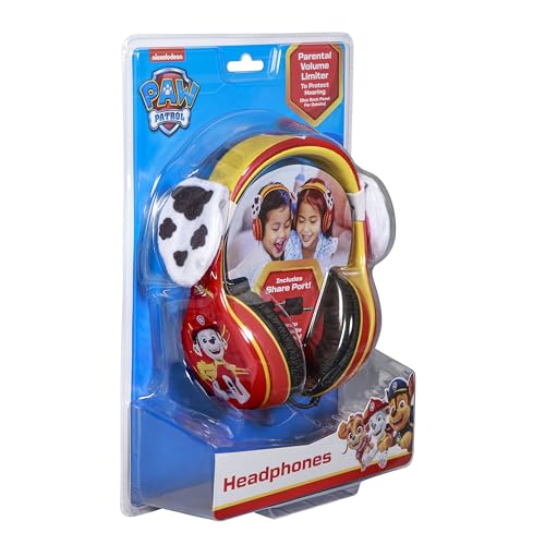 eKids Paw Patrol Marshall Kids Headphones, Wired Headphones Compatiable with 3.5mm Jack, Children's Earphones for School, Home, or Travel - color: Marshall Headphones
