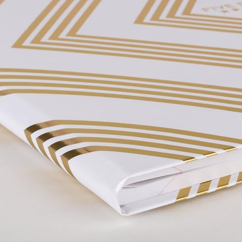 Five Star Composition Book, College Ruled Paper, 7-1/2" x 9-3/4", 150 Sheets, Hardcover, Metallic Gold Geo (850165F-ECM) - color: Metallic Gold Geo