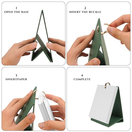 JANKOW DIY Cover Sketchbook, Mini Sketchbook for Drawing, Blank Desk Calendar Sketch Book, Oil Pastel Hand-Painted 3D Book, for Note Taking, Painting, Study Work, Projects, Recipe Cards (1Pcs) - color: Green