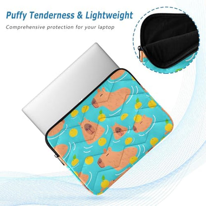 Cute Capybara Laptop Sleeve - 13/14 inch Waterproof Computer Bag for Women & Men - color: Cute Capybara