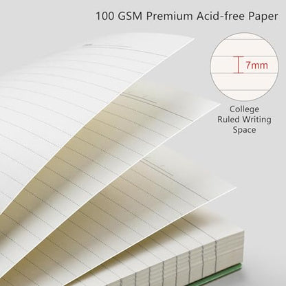 RETTACY Spiral College Ruled Notebook, 300 Perforated Pages (8.2" x 11.2") | 100 GSM Thick Paper, Flexible Plastic Cover, for School, Work, Writing, Journaling (Pink) - color: Pink