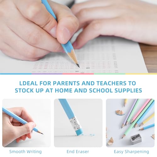 ZWlOT Wood-Cased Pencils, Pre Sharpened Pencils, 350 Count #2 HB Pencil with Eraser Bulk, School Classroom Teacher Supplies Gifts - style: 350 Count Pastel