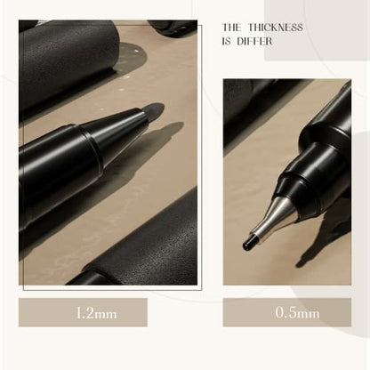 deli 12 Count Black Dual Tip Waterproof Permanent Marker Pens Bulk | Quick Dry Ink,Fine point,for writing,labeling,drawing,posters,office,DIY & school crafts;works on wood,plastic,glass,metal