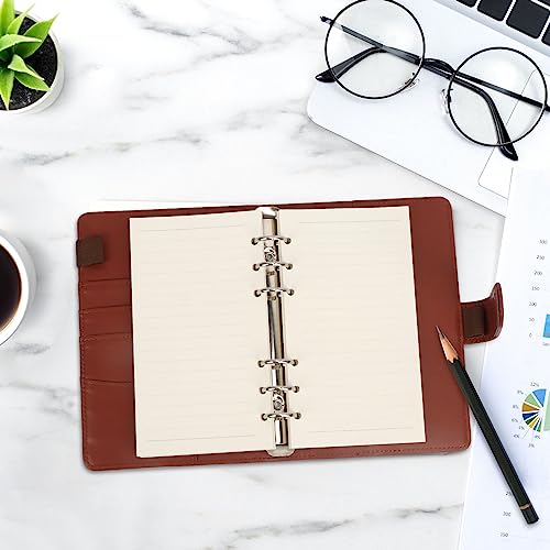 A6 Refill Paper, [4 Pack] Toplive 100GSM Thick Refillable Paper 6 Hole Filler Inserts Loose Leaf Paper 180 Sheets (360 Pages) for 6 Ring Binder Journal Notebook-Lined Paper - style: Line 4 Pack