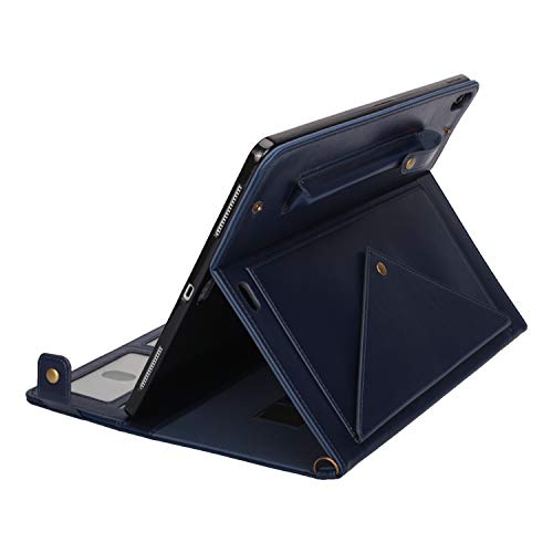 Lightweight Folio Stand Crossbody Wallet Case for iPad Mini 7.9" Series, iPad Mini 4/5 - Soft Protective Cover with Pencil Holder, Hand & Shoulder Straps, Navy - color: 01 Navy, size: iPad Mini 5/4/3/2/1 7.9"