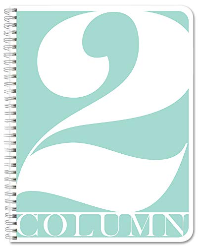 BookFactory 2 Column Log Book, Wire-O, 100 Pages | Columnar Notebook, Two Columns Format, 8.5'' x 11'' - Made in USA - size: 2 Column, style: Wire-O