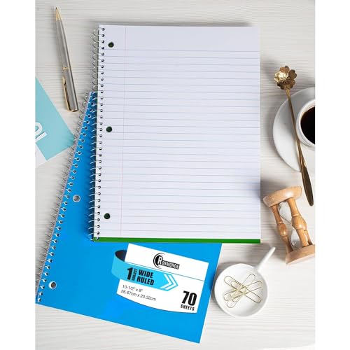 Rosmonde 1000 Packs (Pallet) 1 Subject Notebooks, Wide Ruled, Pallet of Notebooks, 70 Sheets (140 pages), 8 x 10-1/2", Spiral Notebook Bulk, Bulk Spiral Notebooks for School & Office, 4-7 Days Transit - size: 1000 Pack | Express Pallet, style: 1 Subject -