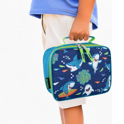 Trail maker Kids School Lunch Box Insulated for Boys, Girls | Fun Insulated Lunch Bag for Kids, School, Camp, Sports (Snarky Sharkies) - color: Snarky Sharkies