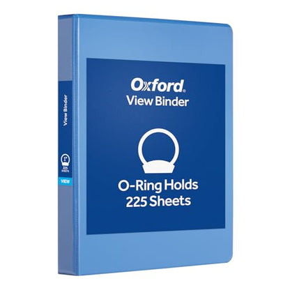 Oxford 1 Inch Binder, Durable 3 Ring 1 Inch with View Cover, XtraLife Hinge, Non-Stick PVC-Free, Blue, 225-Sheet Capacity, Single Binder (1017670) - color: Blue, size: 1 Inch